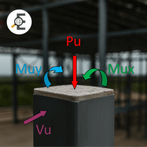 Columnas metálicas rellenas de hormigón.